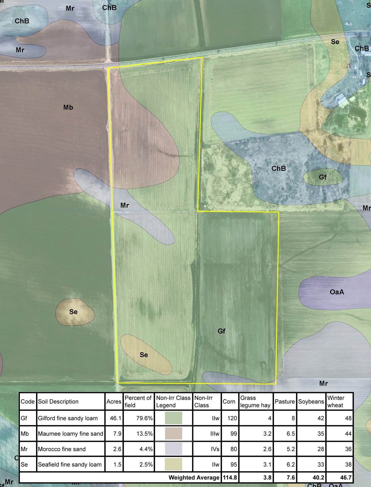 Soil map - 57+/- Acres Land Auction
